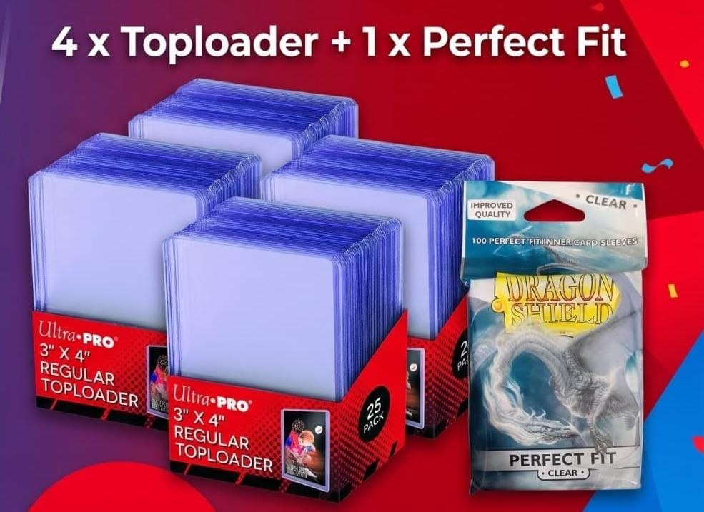 4 x Toploader + 1 x Perfect Fit